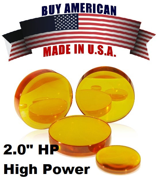 753010M16-20-1C-P5.0-LM-50.8-Z-127.0-9.65-ARHP - Focus Lens Dia 2.0" (50.8mm), FL 5.0" (127mm) ET .380" (9.65mm). Laser HP ULA