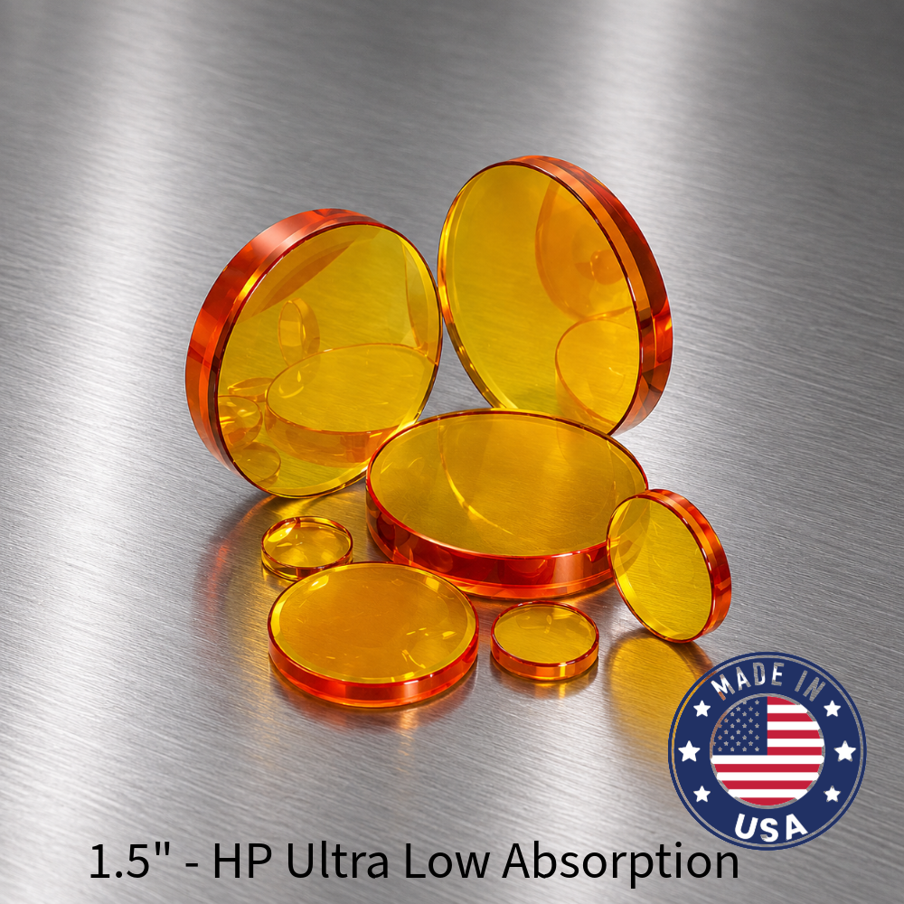 71369831 - Plano-convex Focus Lens. Dia 1.5" (38.1mm) FL 7.5" (190.5mm) ET .300" (7.6mm). ULA. HP