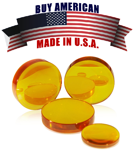 Focus Lens. Dia 2" (50.8mm), FL 5.19" (131.8mm) ET .380" (9.65mm). ZnSe Meniscus.