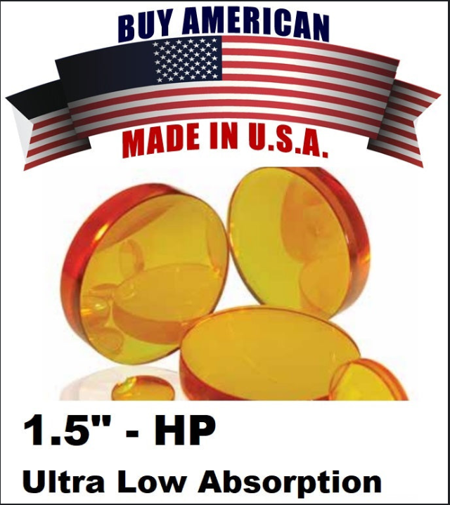 29100023 - Lens Meniscus MP5 Dia 1.5" (38.1mm), FL 5.0" (127mm) ET .290" (7.4mm). HP - ULA