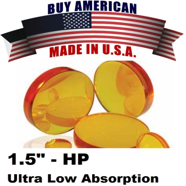 60696LA - LM-38.1-Z-127.0-7.40-ARHP - Lens Meniscus MP5 Dia 1.5" (38.1mm), FL 5.0" (127mm) ET .290" (7.4mm). Suitable for Trumpf® Laser - HP - Low Absorption