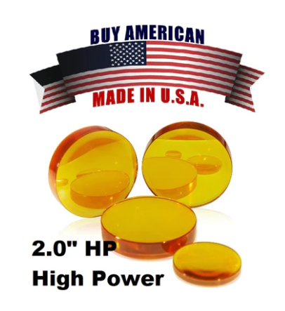 PLLMZ0025B-LM-50.8-Z-190.9-9.65-ARHP - Focus Lens Meniscus ZnSe MP5. Dia 2.0" (50.8mm), FL 5" (127mm), ET .379" (9.65mm). HP - ULA