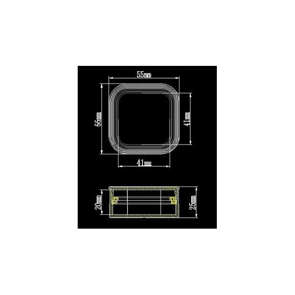 Clear Membrane Box (55m X 55mm X 25mm)