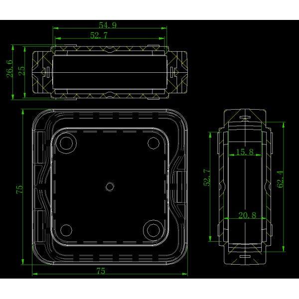 Clear Membrane Box (75mm X 75mm X 26.6mm) Protect your LENS.