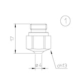 HK-Series Chromium-Plated Nozzles suitable for use with Bystronic® laser, Pack of 10