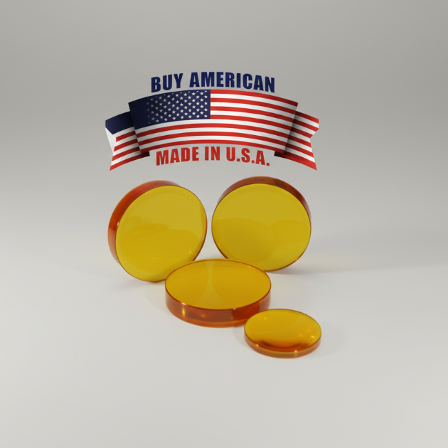 ZM50250350 - Focus Lens. Dia 50mm, FL 250mm, ET 9mm.  Cut Lens.  (Without RFID chip). Suitable for Trumpf(R) Laser.