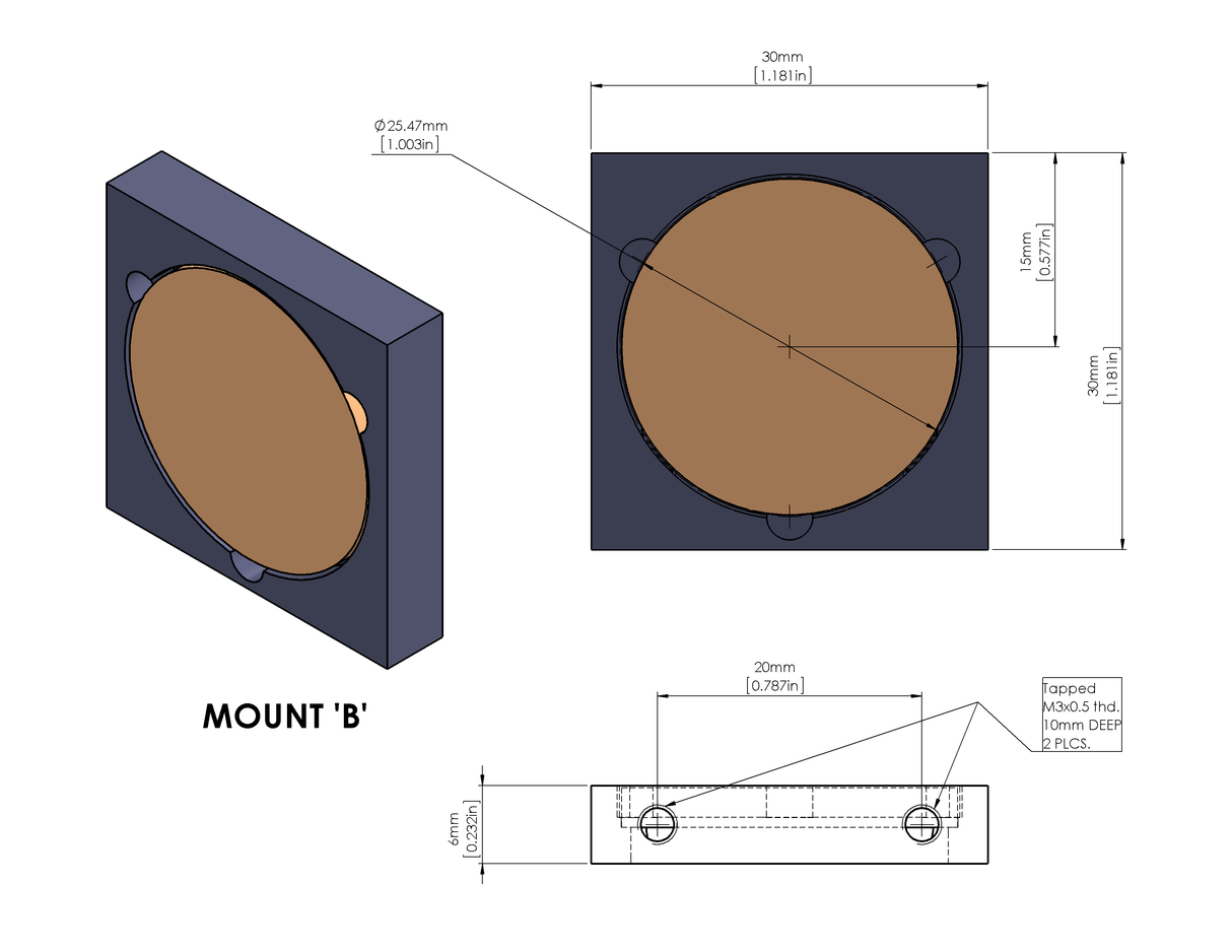 Mounted Co2 Laser (10.6um) Beam Combiners