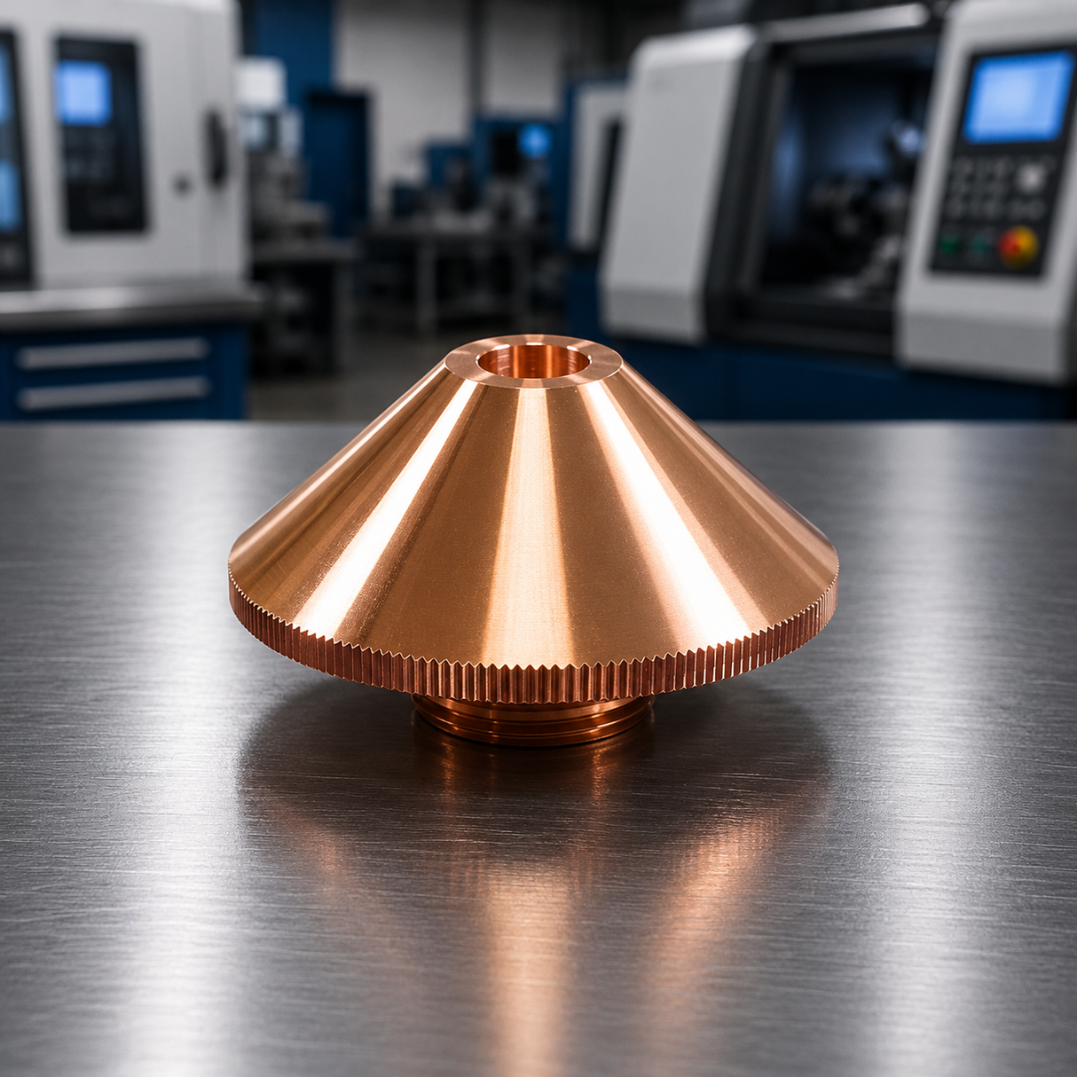 P0591-002-00010 Double-Layer Copper nozzle DE HP1.5'' for Precitec® (10-pack)