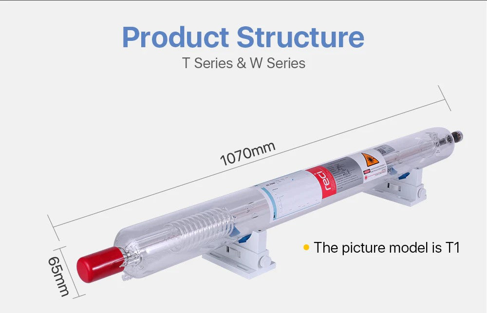 Reci® CO₂ Laser Tube – T2, 90-100W