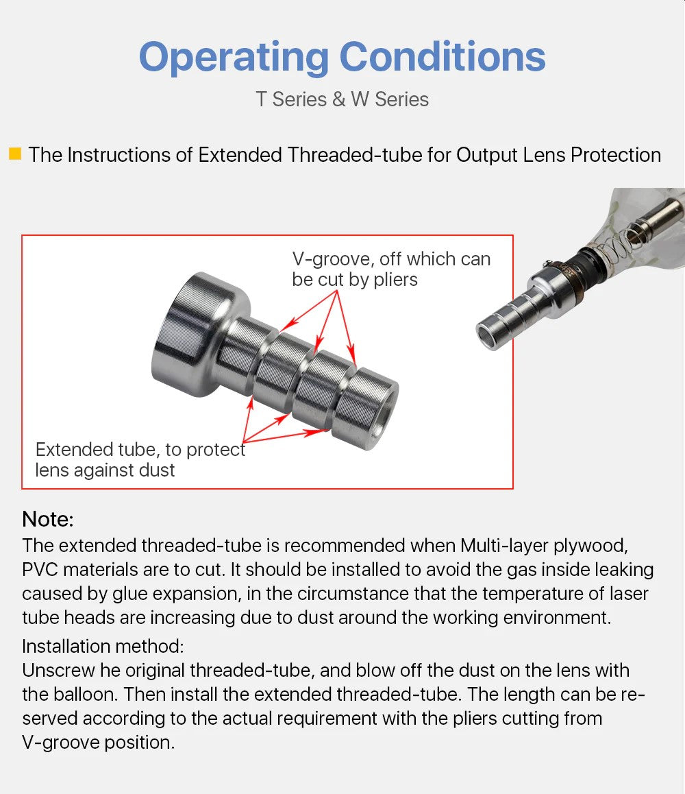 Reci® CO₂ Laser Tube – W1, 75-90W