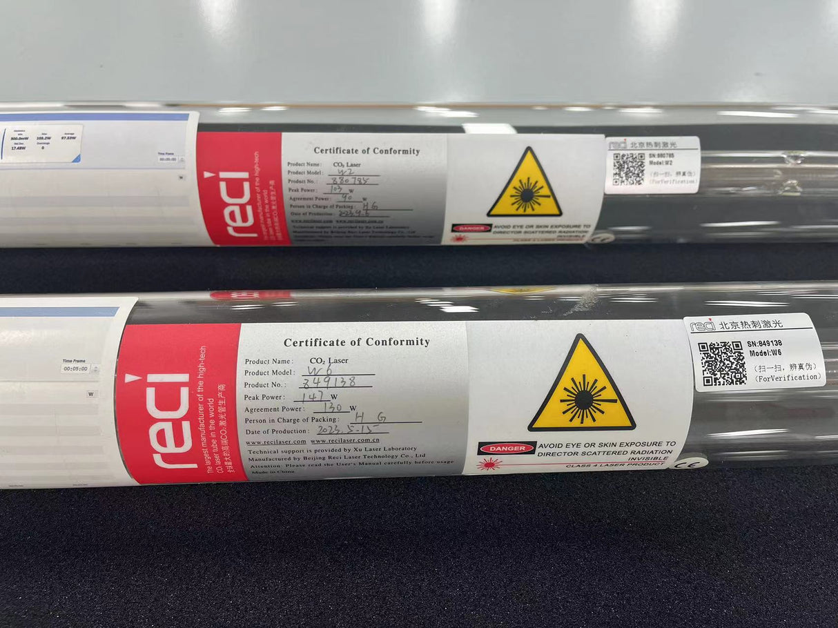 Reci® CO₂ Laser Tube – W4, 100-130W